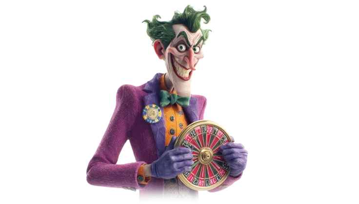 Jokerstar Figur mit Kartenmotiv